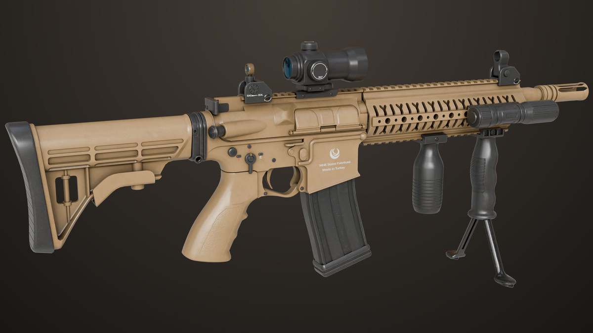 Machine Gun 17 Sandal URP HDRP Textures