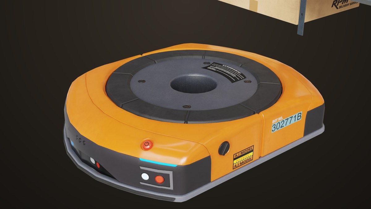 Warehouse Orange Robot Generic URP HDRP Textures