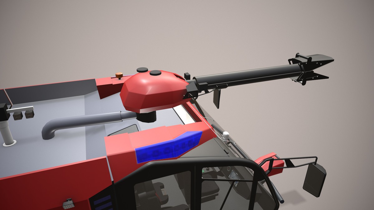 Airport Fire Truck 6x6 Red (387)