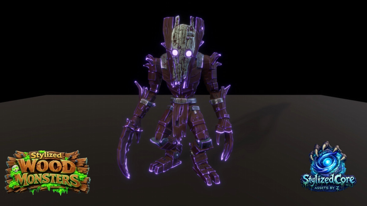 Wood Monsters Pack 1 – 4 Stylized Animated Creatures (LOD + Skins)