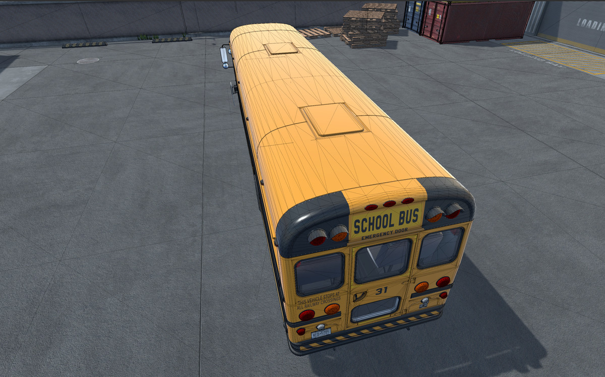 80s generic american school bus