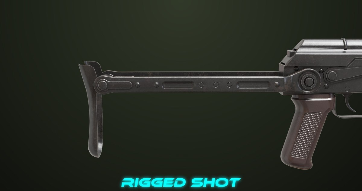 AKMS Light Machine Gun 10 URP HDRP Textures