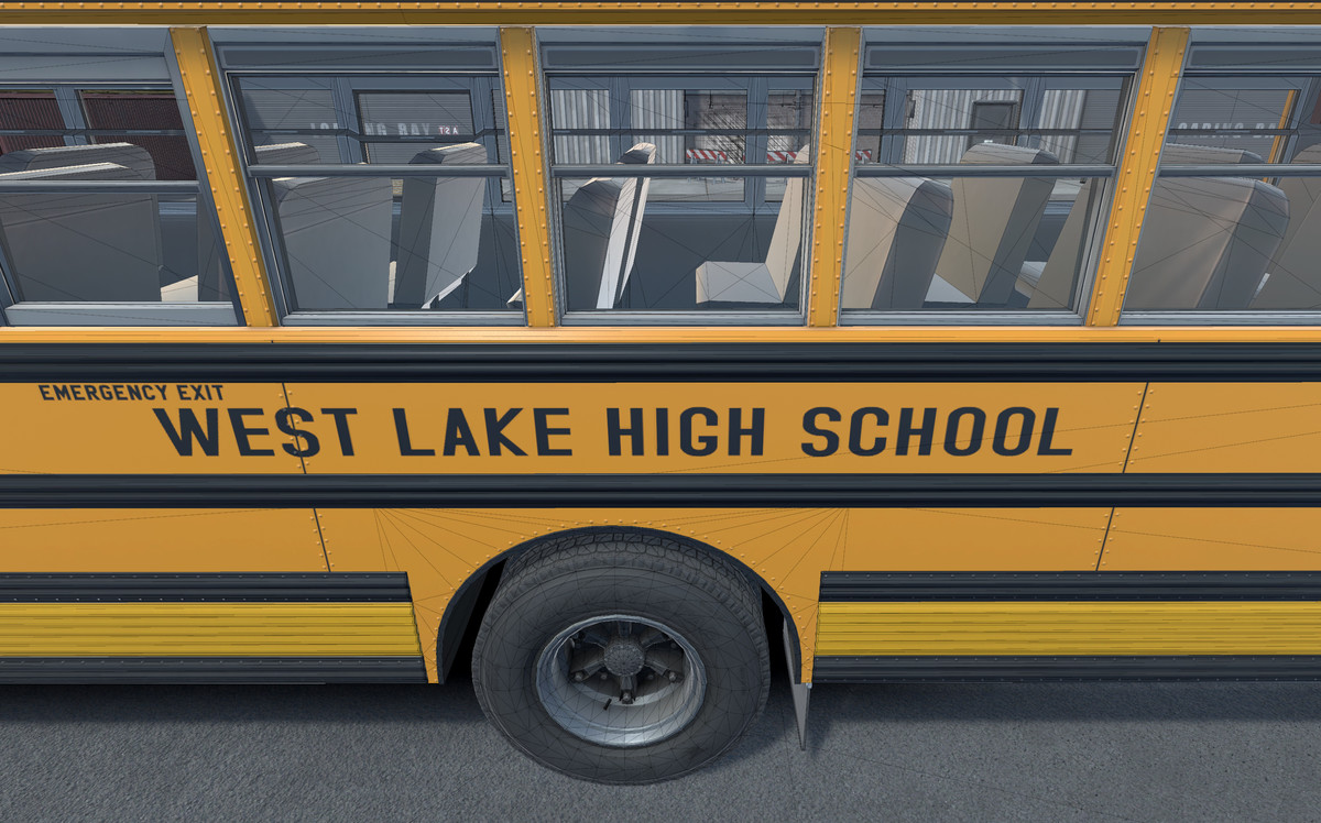 80s generic american school bus