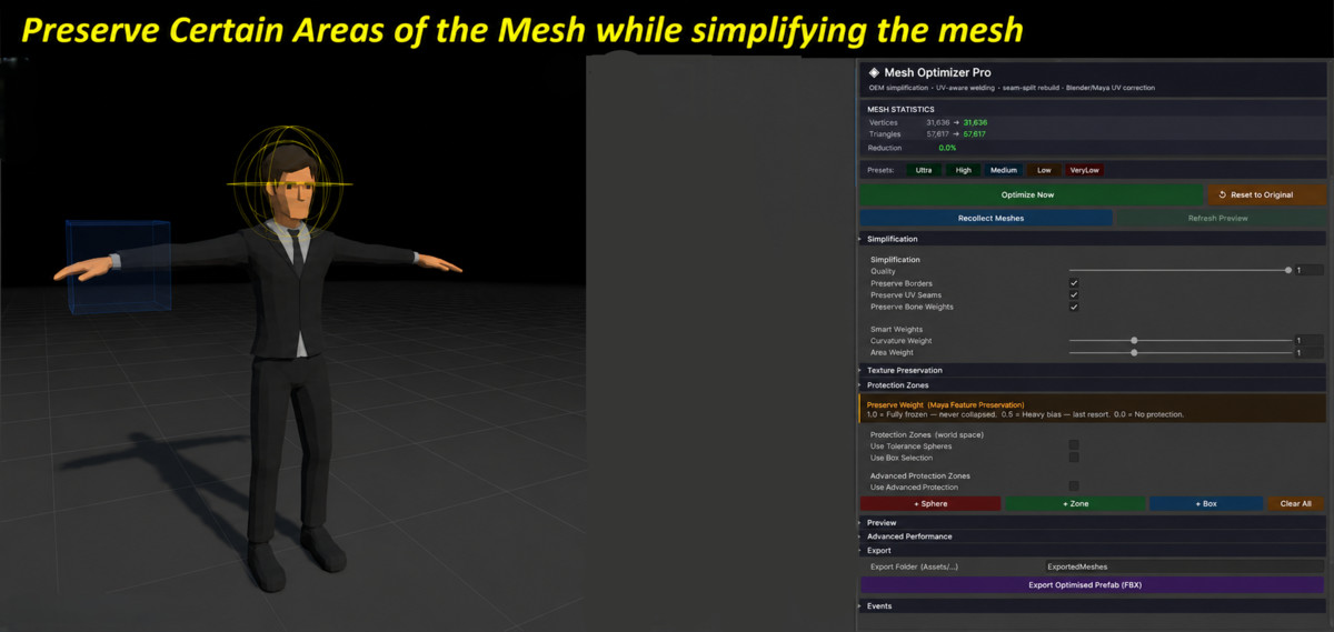 Mesh Simplifier | Reduce Tris & Vertices