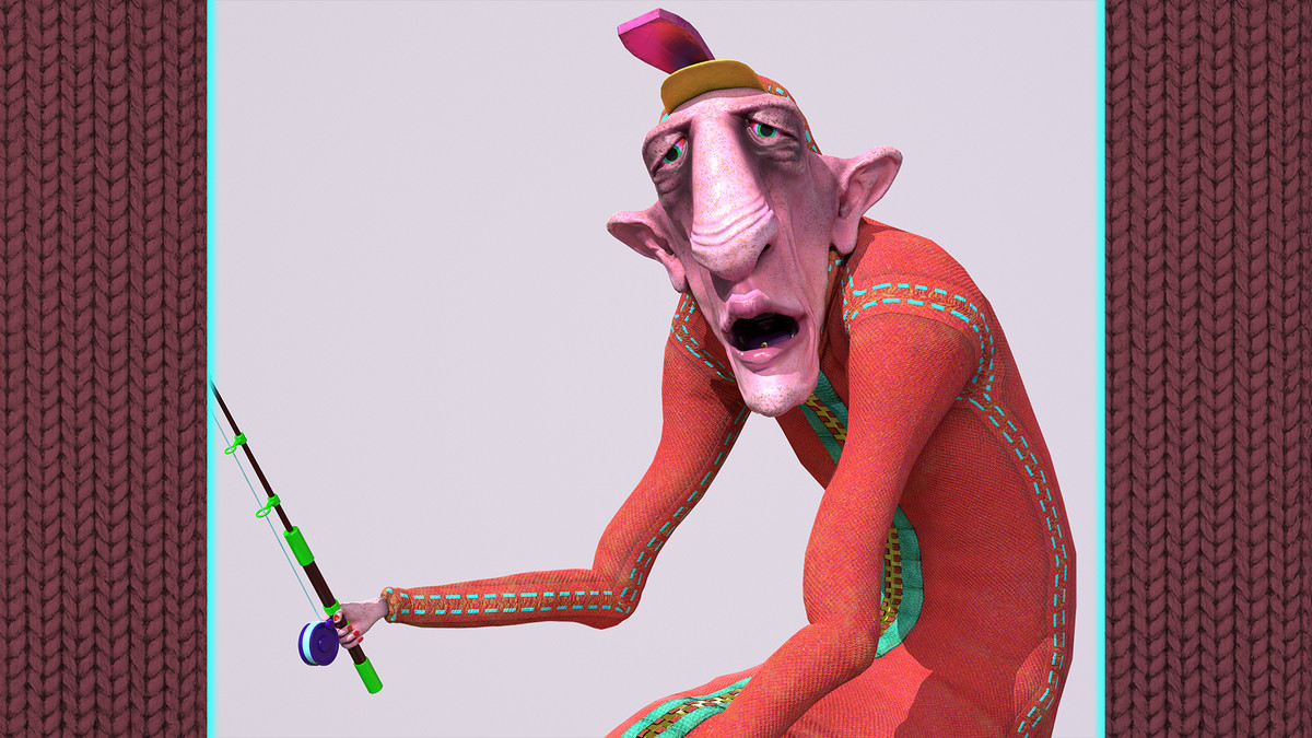 Funky Cartoon Man - Grandpa Afanasy