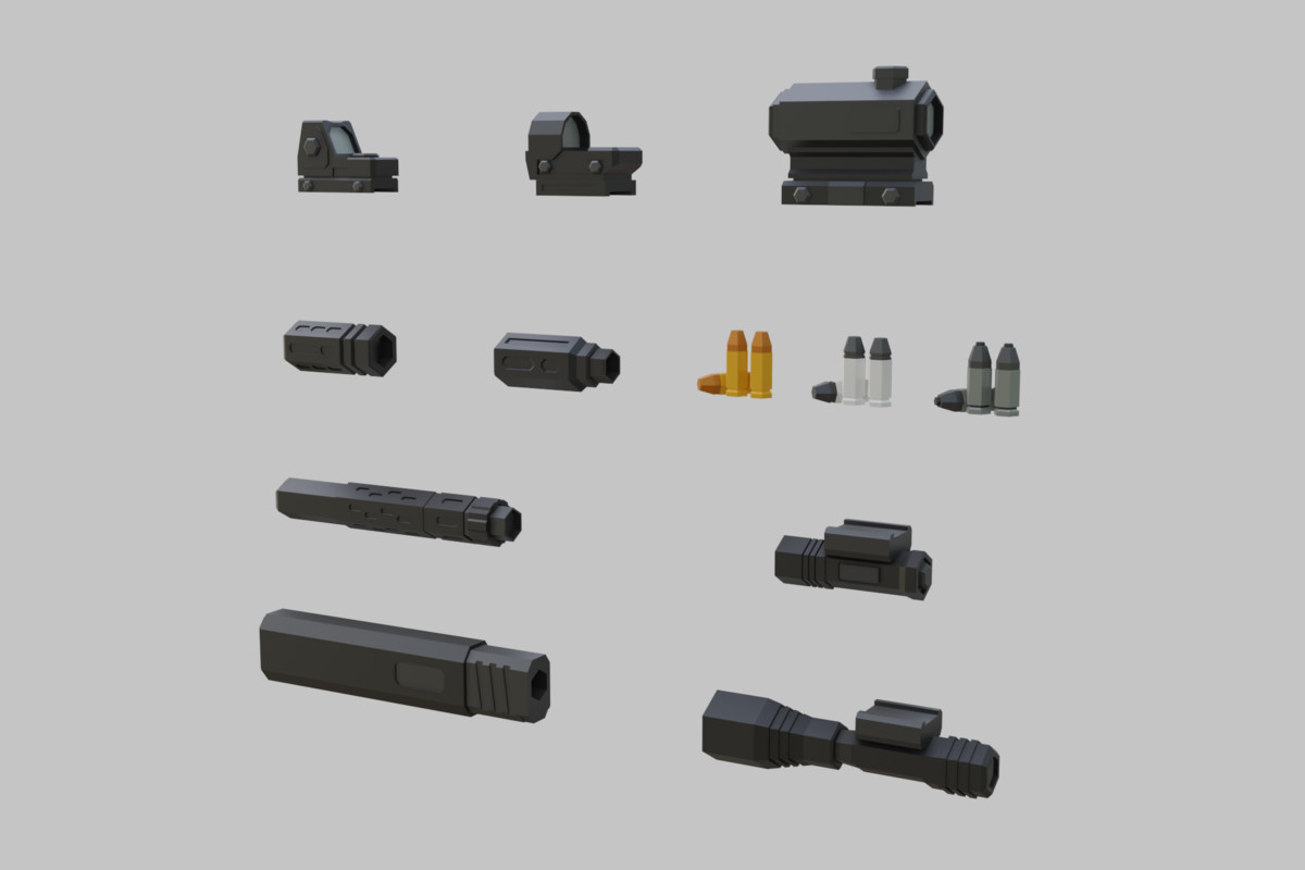 Low Poly Weapon Bundle Pack 3