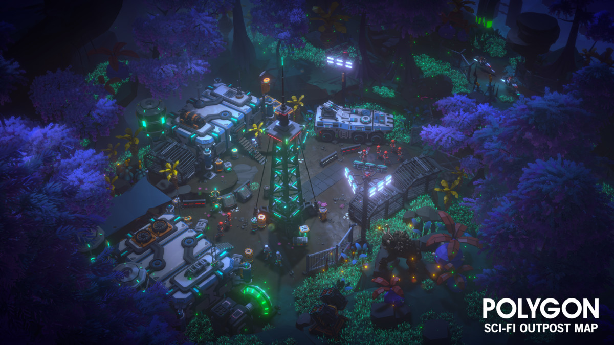 POLYGON - Sci-Fi Outpost Map - Art by Synty