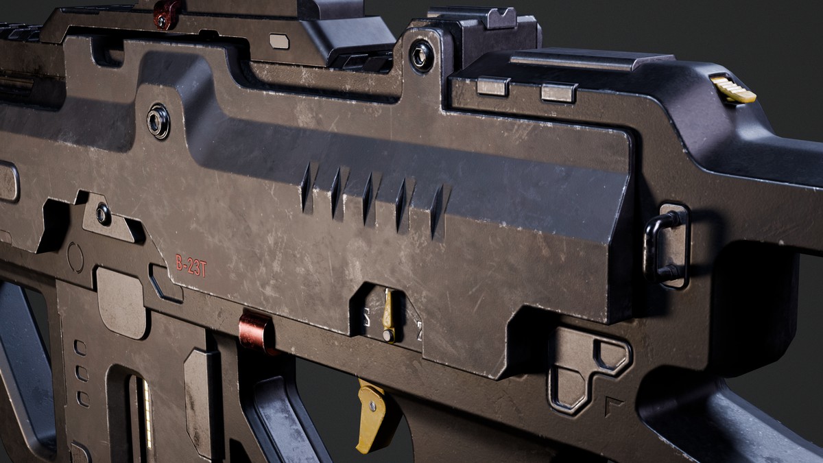 Sci-fi Weapon - Game Ready Rifle