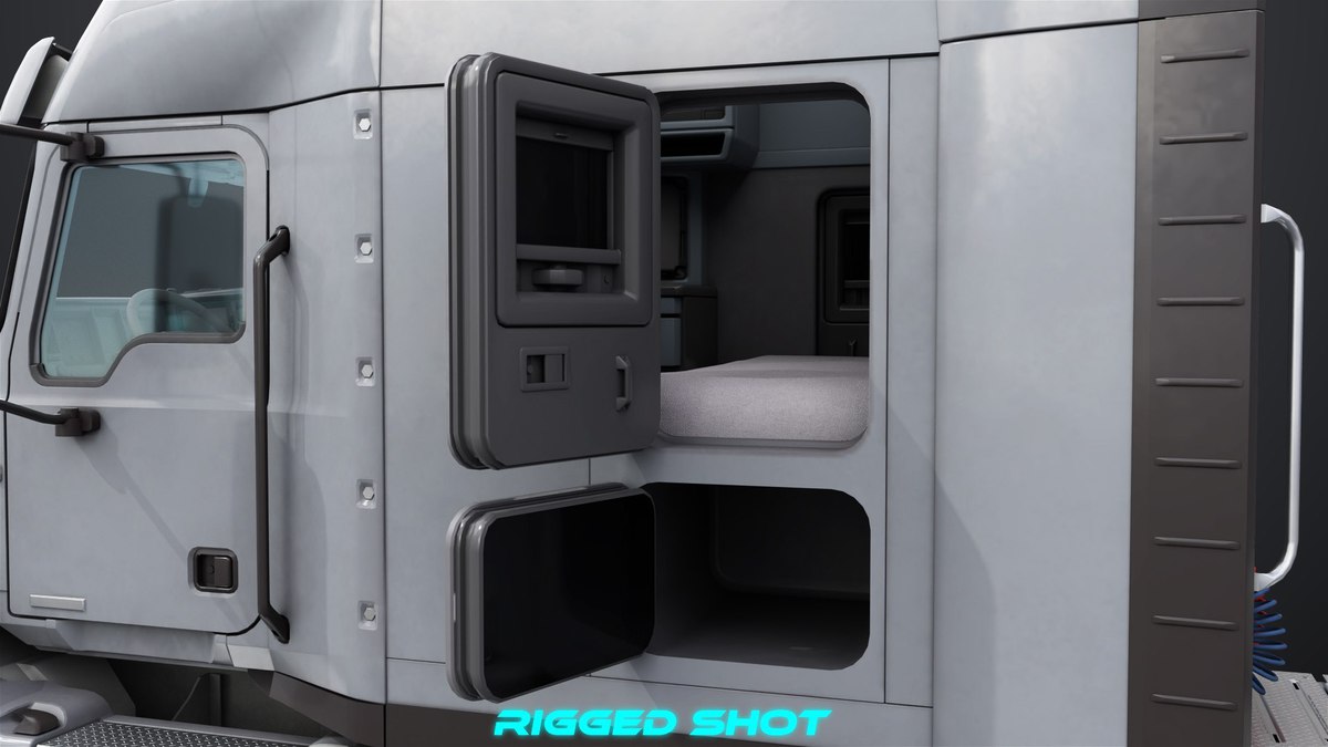 Heavy Truck Chassis 05 Grey Interior URP HDRP Textures