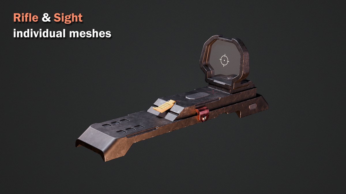 Sci-fi Weapon - Game Ready Rifle