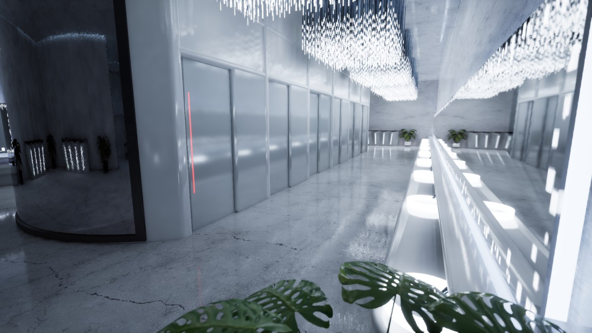 Futuristic Restroom – Sci-Fi Interior