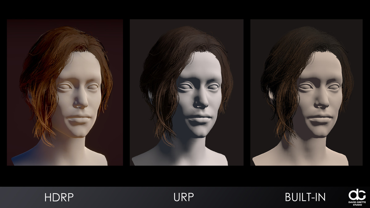 Realistic female hairstyles, pack #4 | Rigged hair, game-ready, low-poly