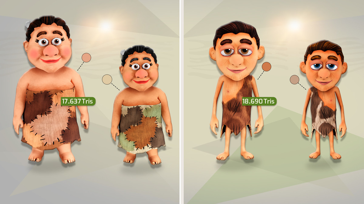 Stylized Caveman Character Collection 1