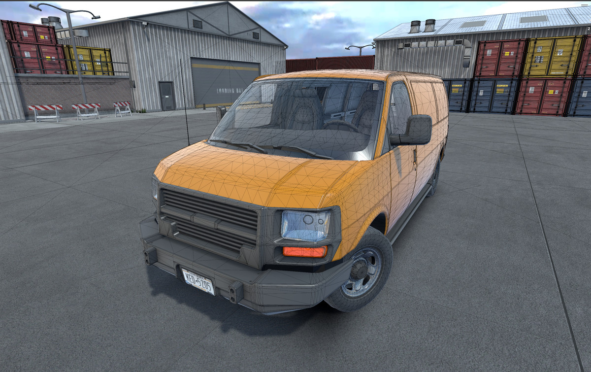 Industrial american van
