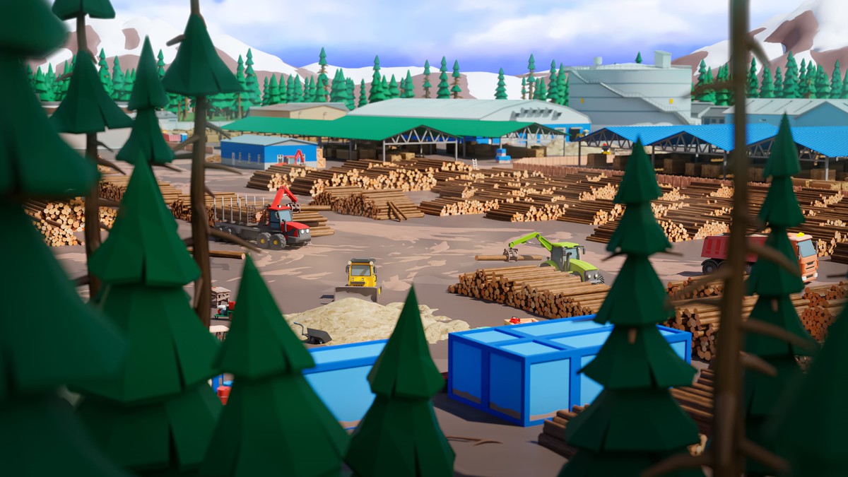 Logging Facility - Low Poly 3D Models Pack