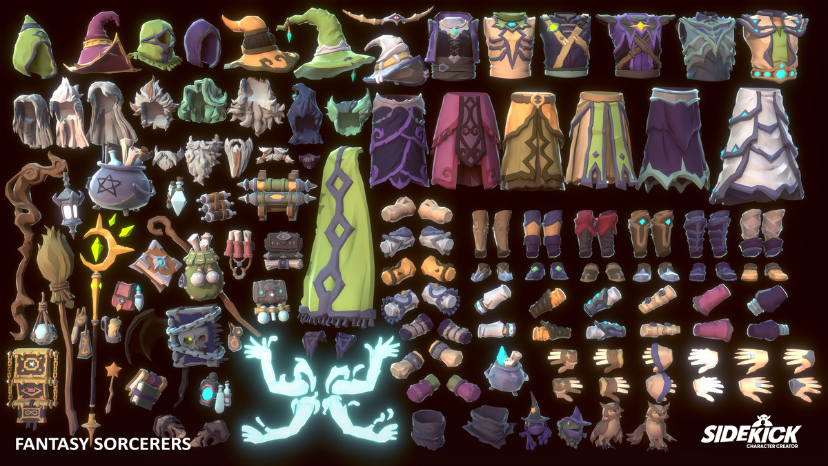 Fantasy Sorcerers – Sidekick Modular Characters by Synty