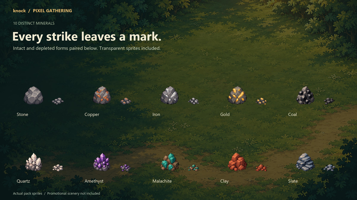 Pixel Gathering - Animated Resource Nodes