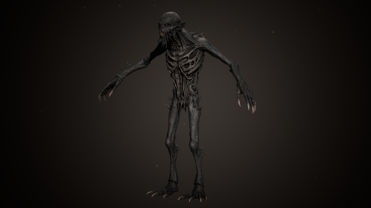 Skinny Ghoul - Dark Humanoid Creature
