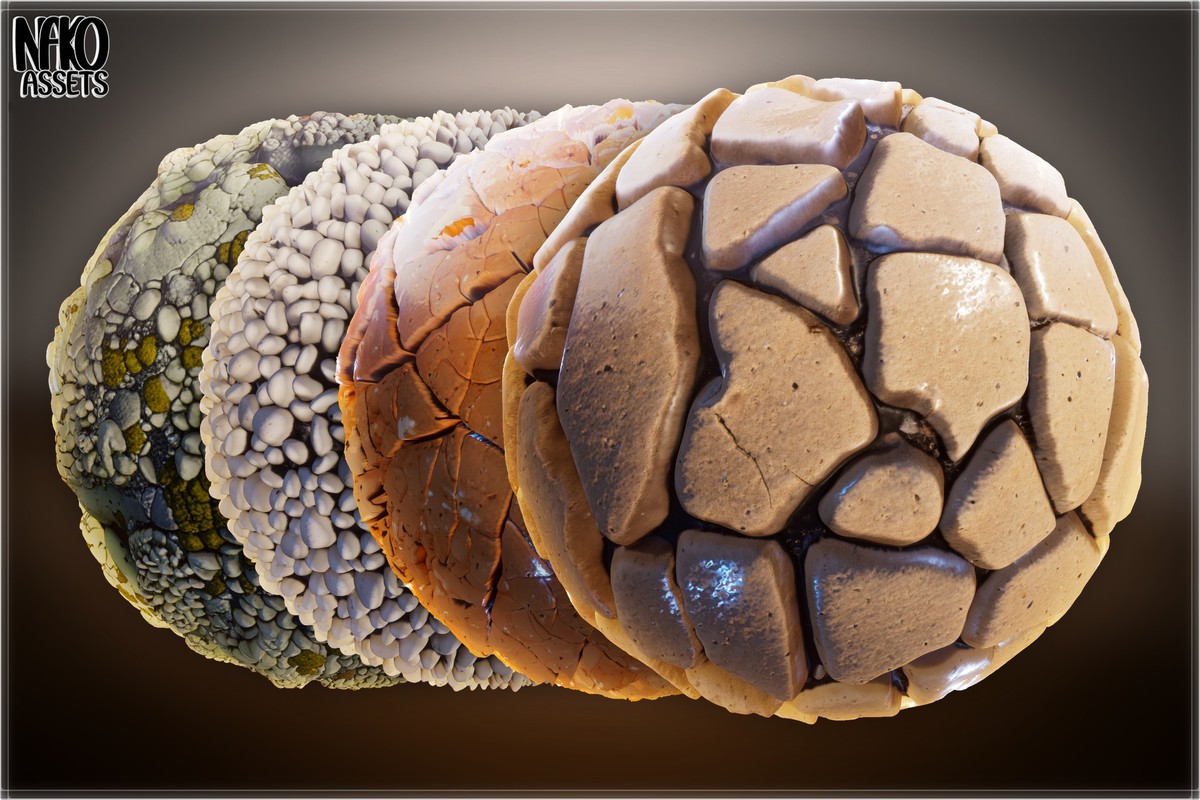 x110 4K Desert Materials PBR Textures for Ground, Sand, Rocks & Terrain