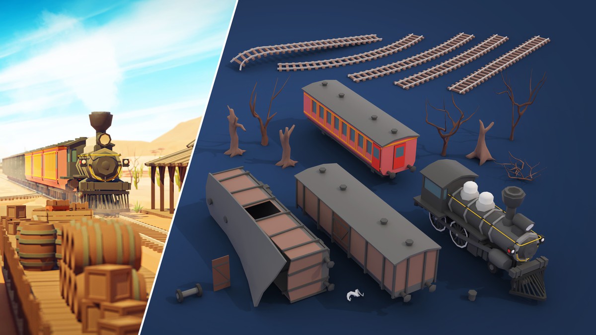 Wild West - Low Poly 3D Models Pack