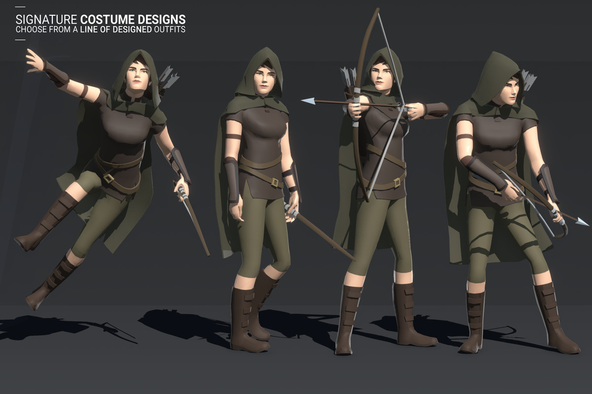 Polyquest Heroes: Warrior I Huntress