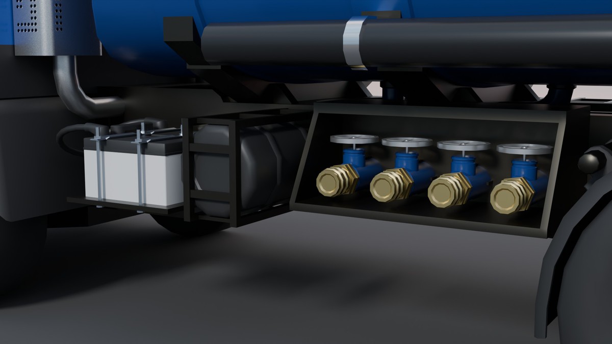 Modular Tanker Truck – Game Ready PBR Vehicle with Interior, UI Dashboard