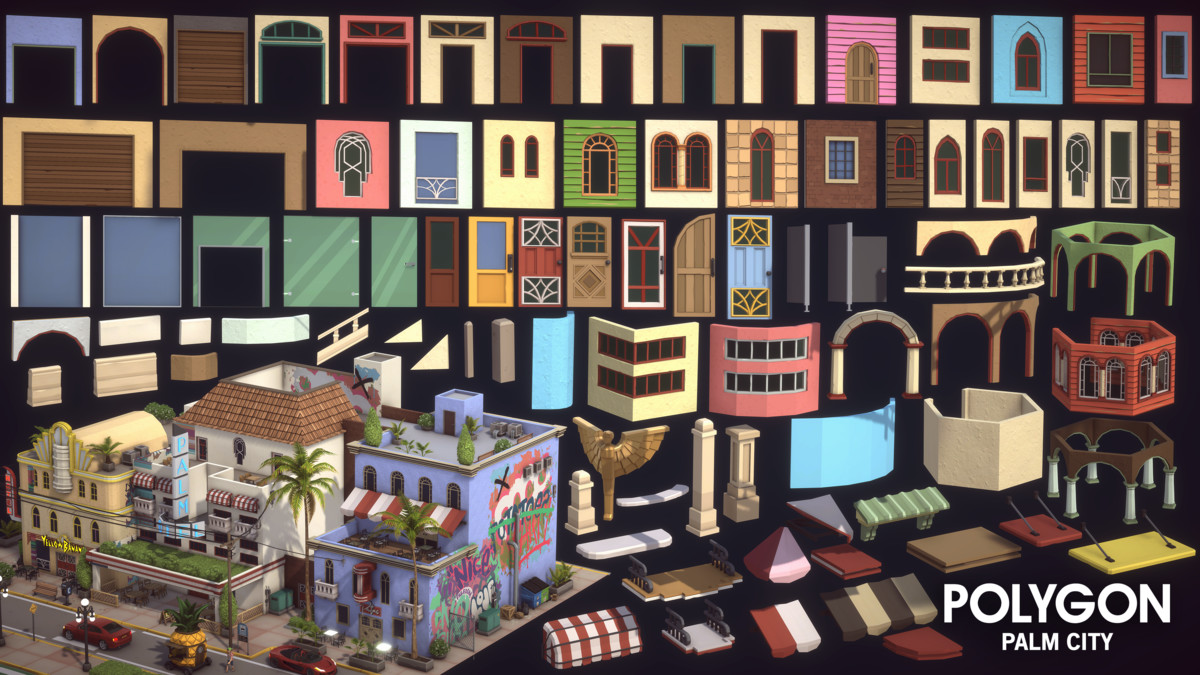 POLYGON - Palm City - Art by Synty