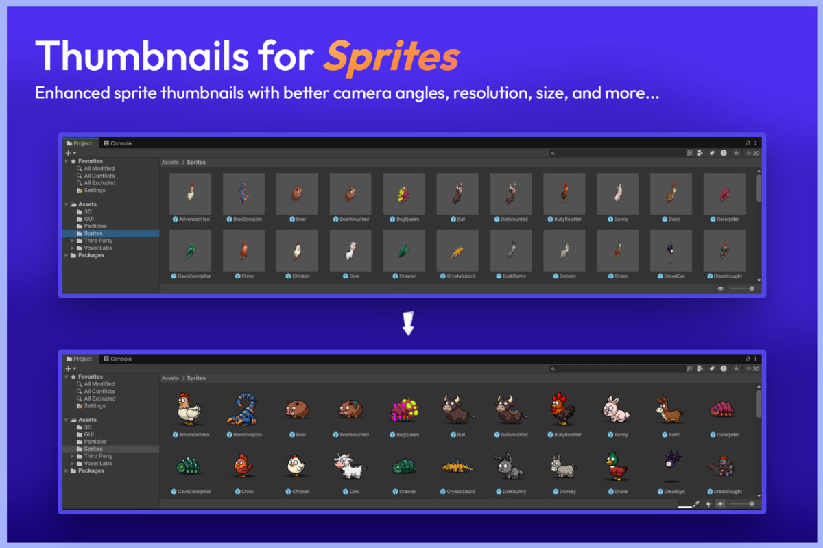 Ultimate Thumbnails: Preview Icons for UI, Particles, Models & Sprites