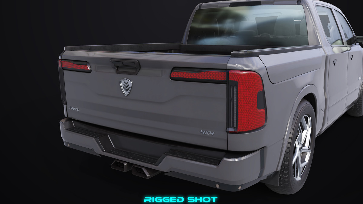 Pickup Truck 03 Grey and White URP HDRP Textures