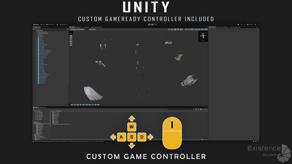 Maid - Housekeeper Mary- Stylized Fantasy Character