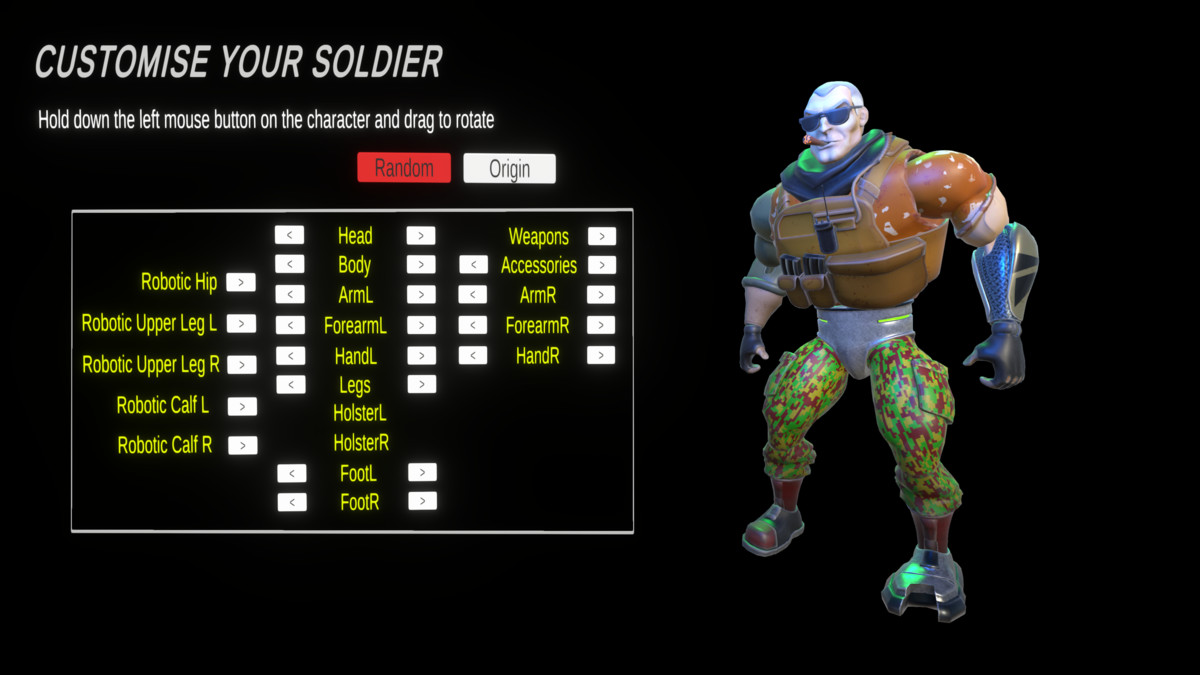 Modular Military & Cyborg Customization System (URP)