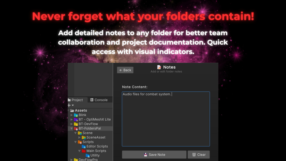 BT-FoldersPal: Smart Visual Project Organizer For Unity
