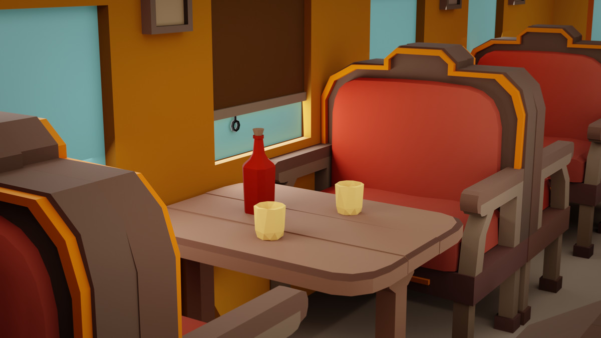 Low Poly Wild West Train Pack