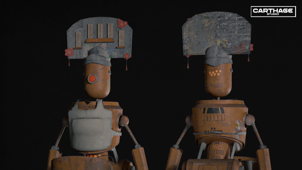 Vendor Robots NPC Bundle – 6 Rigged Game-Ready Characters