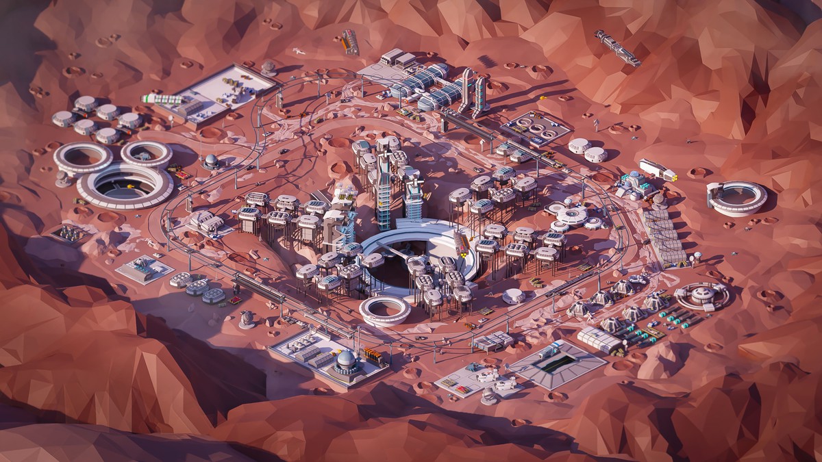 Mars Spaceport - Low Poly 3D Models Pack