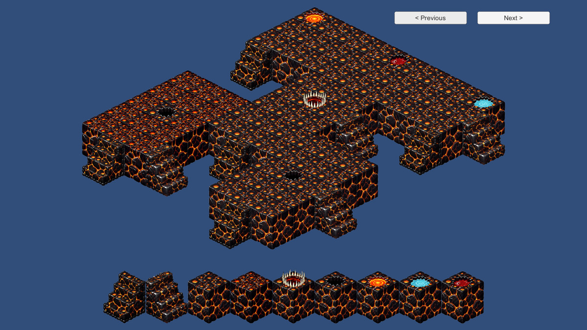 2D Isometric Modular Tileset – Grass & Lava