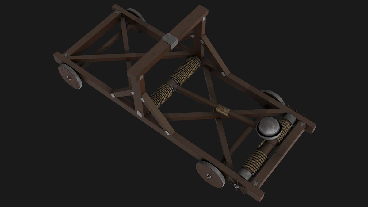 Medieval Catapult 01 URP HDRP Textures