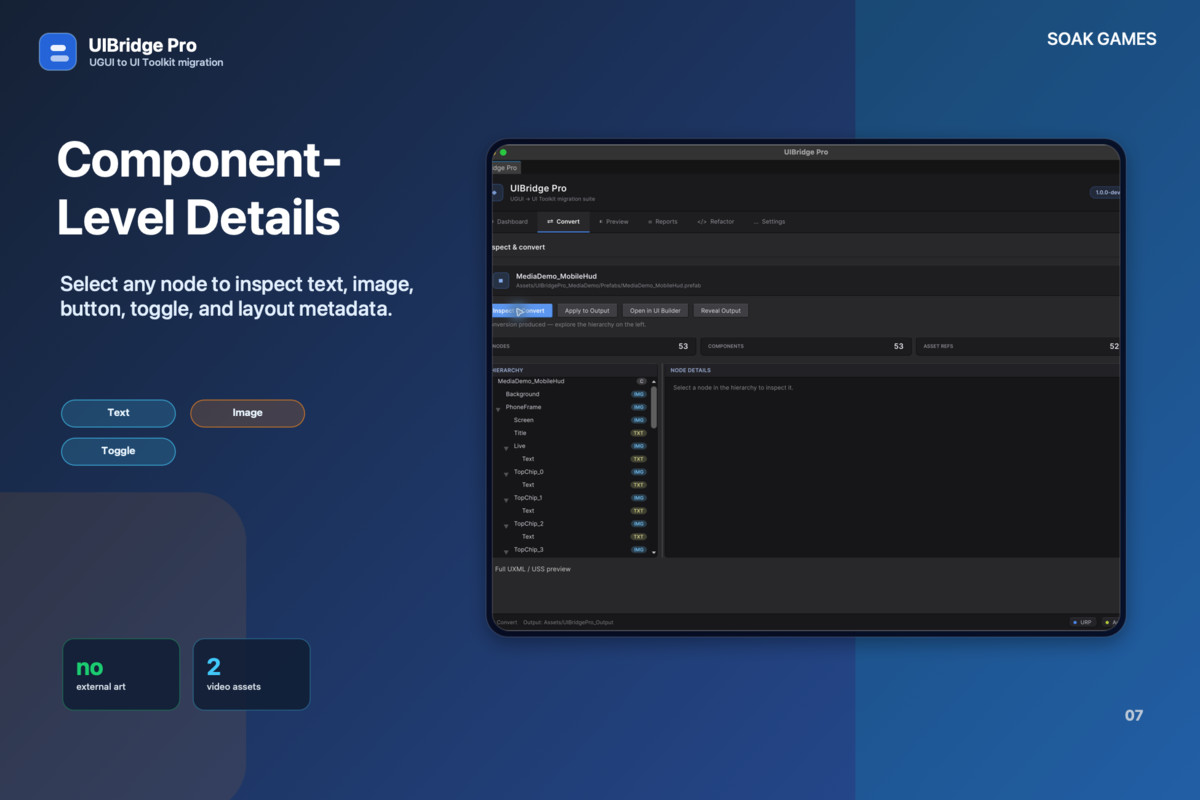 UIBridge Pro — UGUI to UI Toolkit Migrator