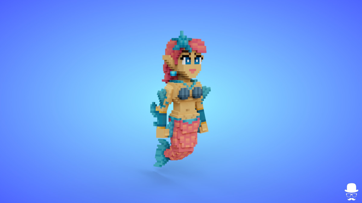 Voxel Mermaid Characters Pack