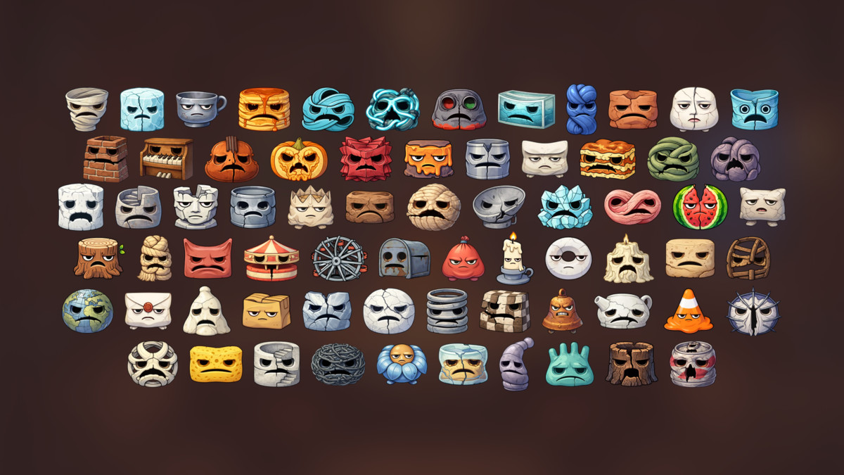 Elemental Hero Golem Enemies Battle Characters Pack for RPG Strategy Casual Game