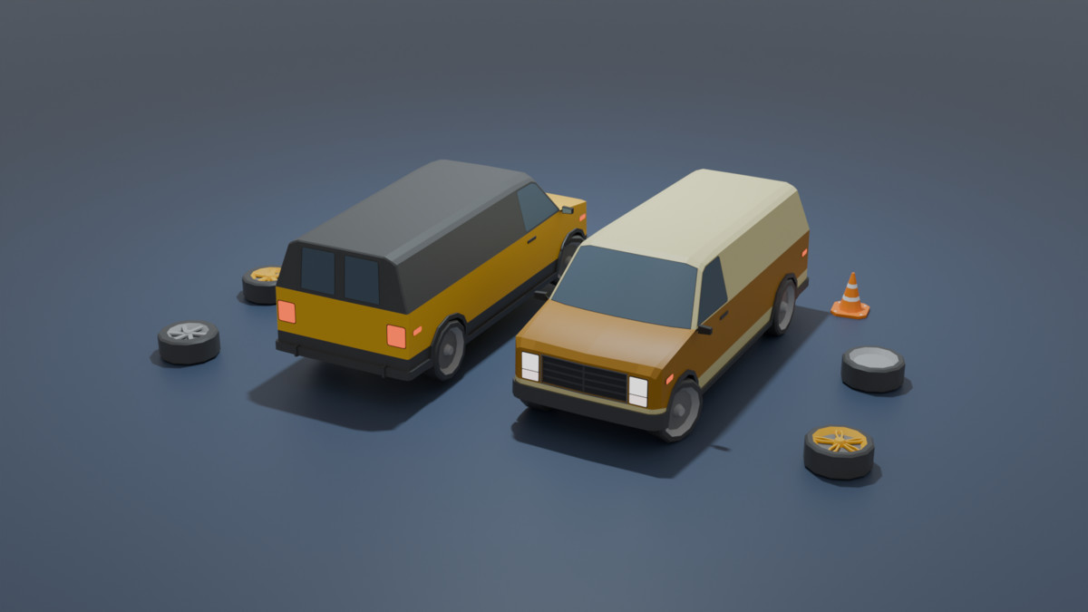 Mobile Optimize-Low Poly Cars