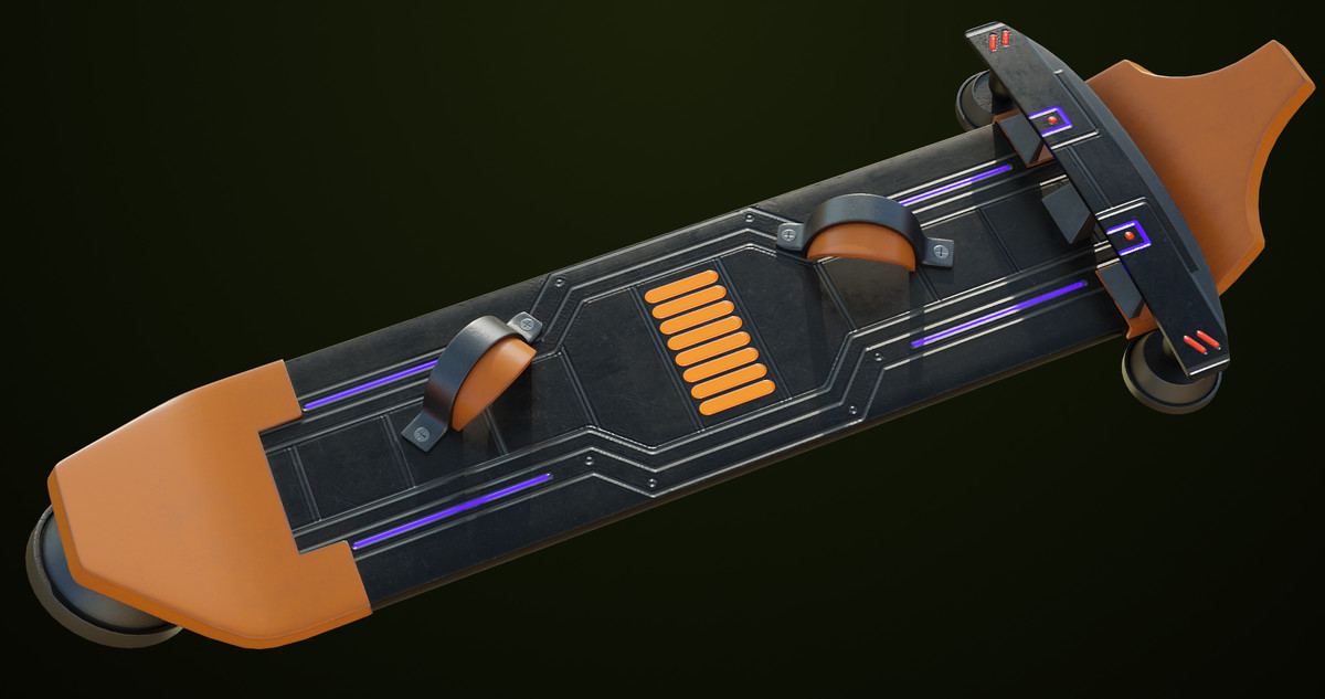 Sci Fi Hoverboard 08 URP HDRP Textures