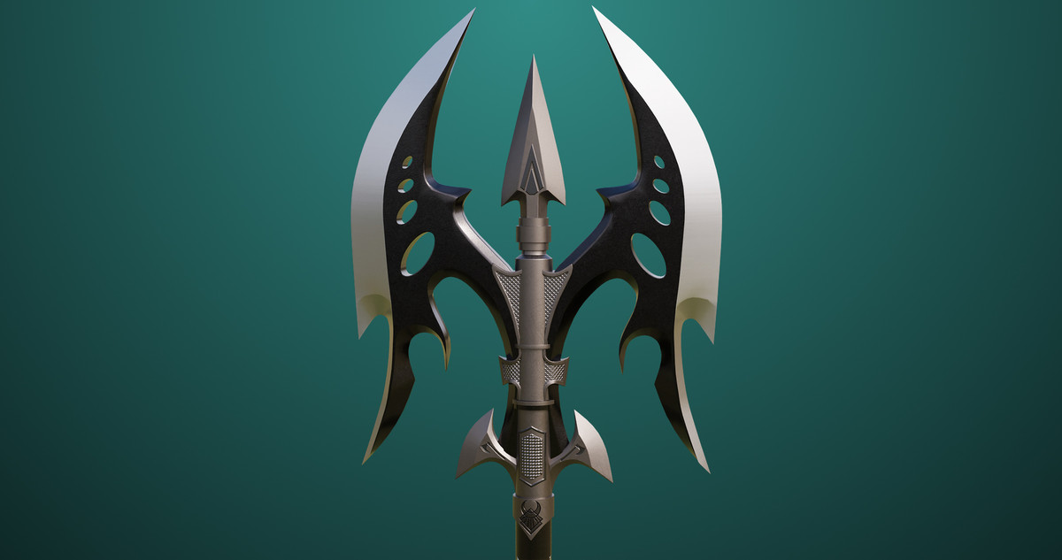 Battle Axe 01 Silver URP HDRP Textures