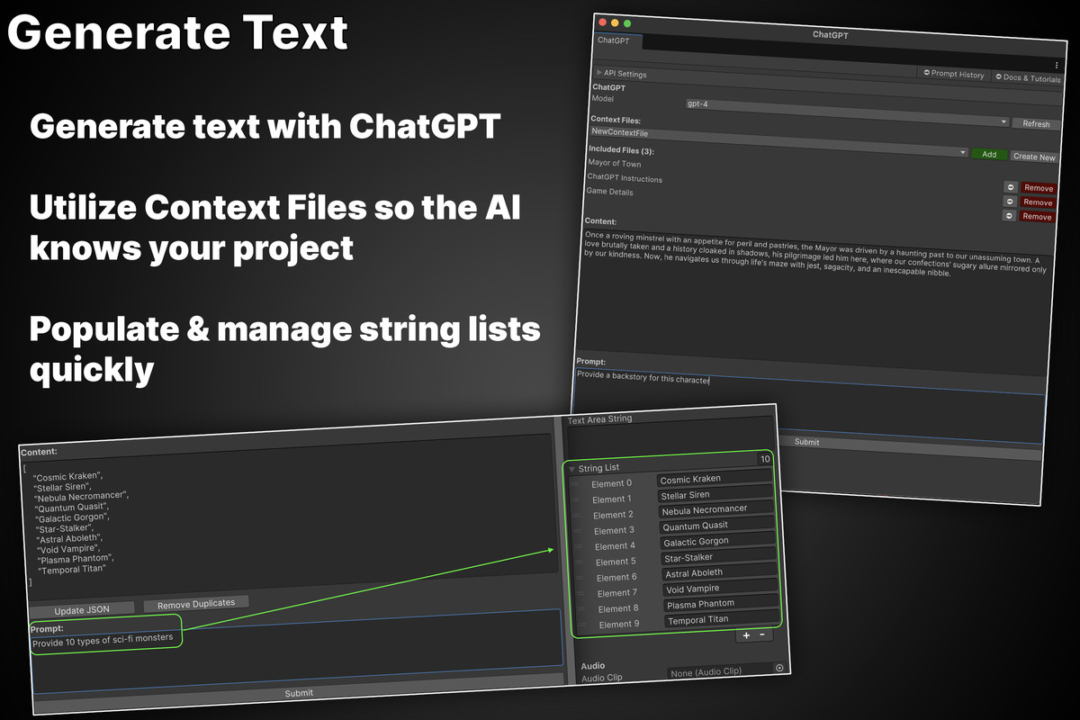 AI Tools • Voice, SFX, Images, Text • For ChatGPT, ElevenLabs, Flux + more