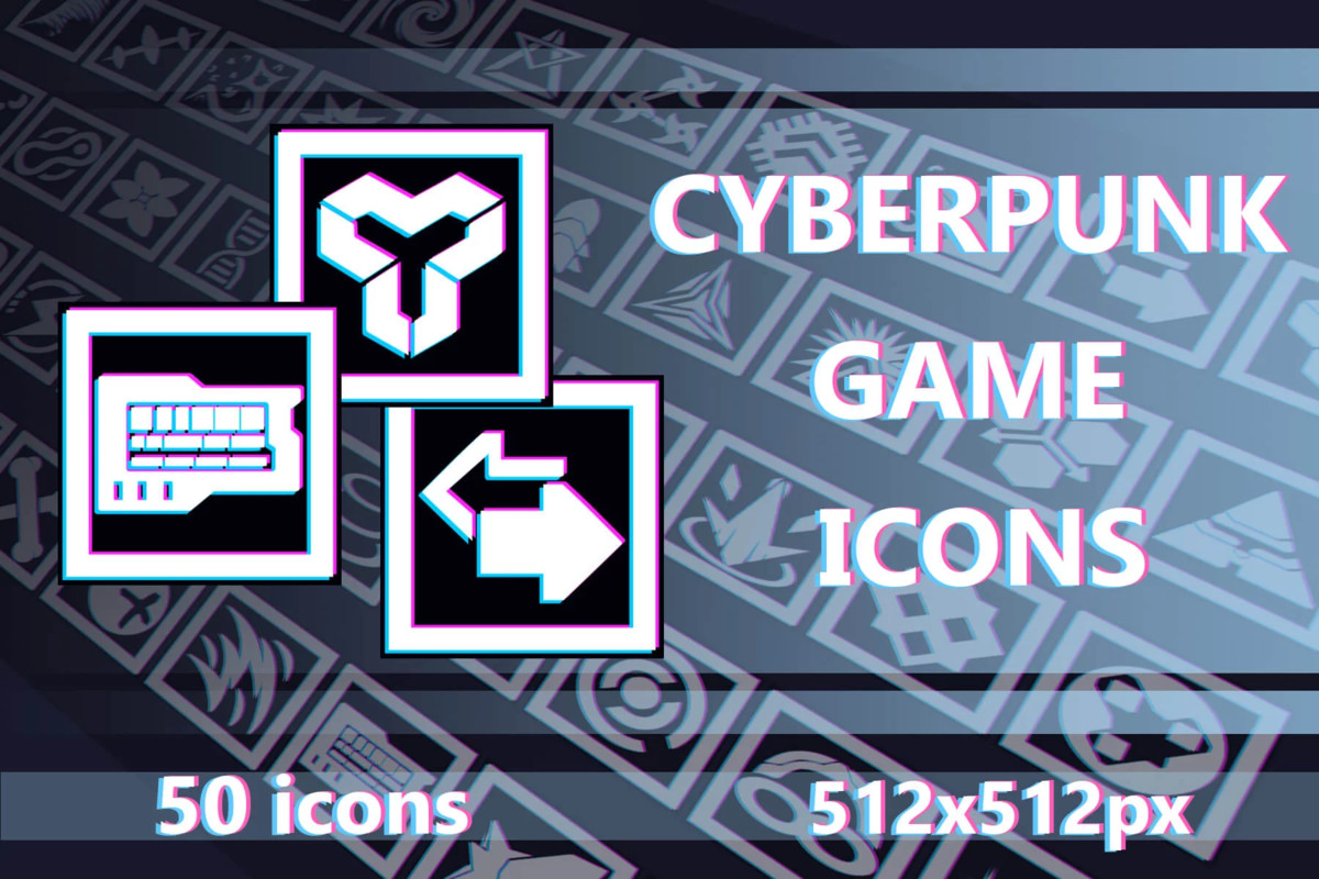 2700 Cyberpunk RPG Icons Pack