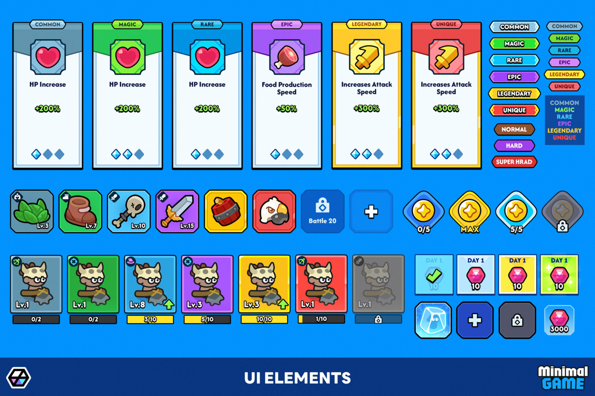 GUI Pro - Minimal Game Blue
