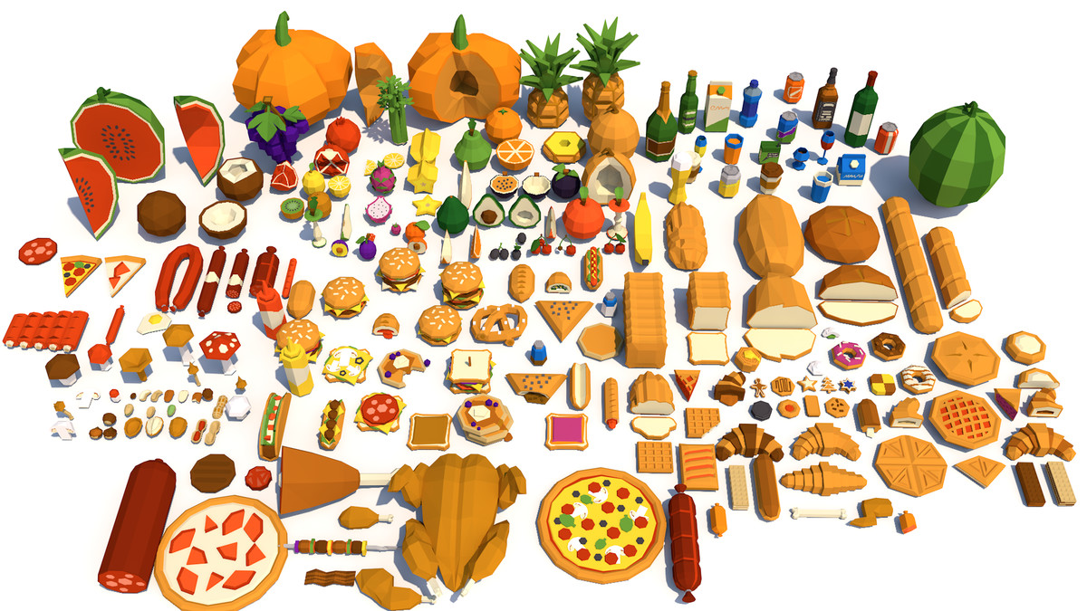 Low Poly Food