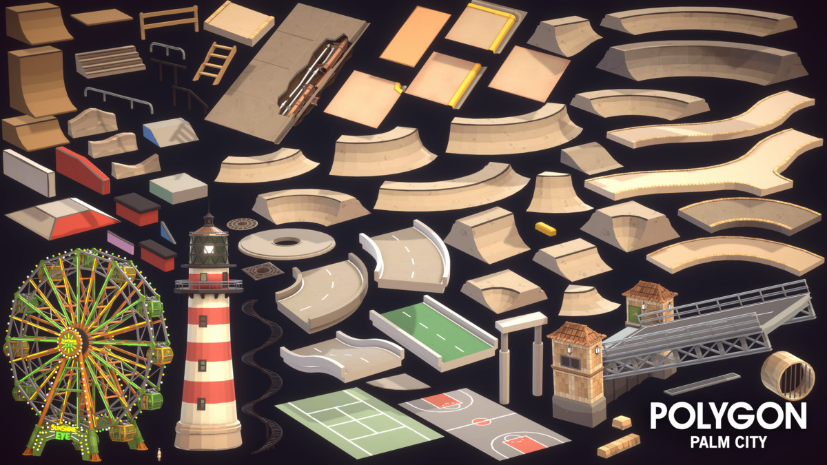 POLYGON - Palm City - Art by Synty