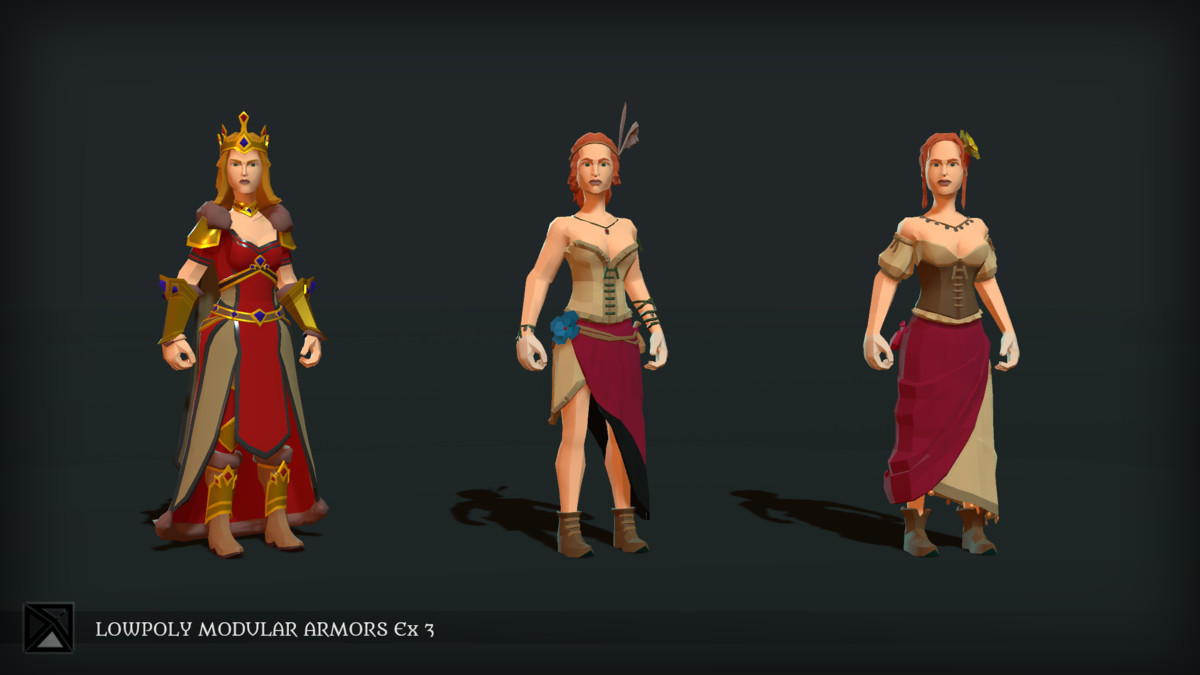 Low Poly Modular Armors Expansion Pack 03 - LOWPOLY MEDIEVAL FANTASY SERIES
