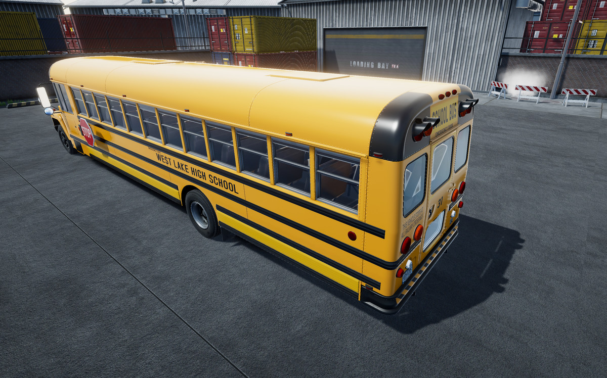 80s generic american school bus